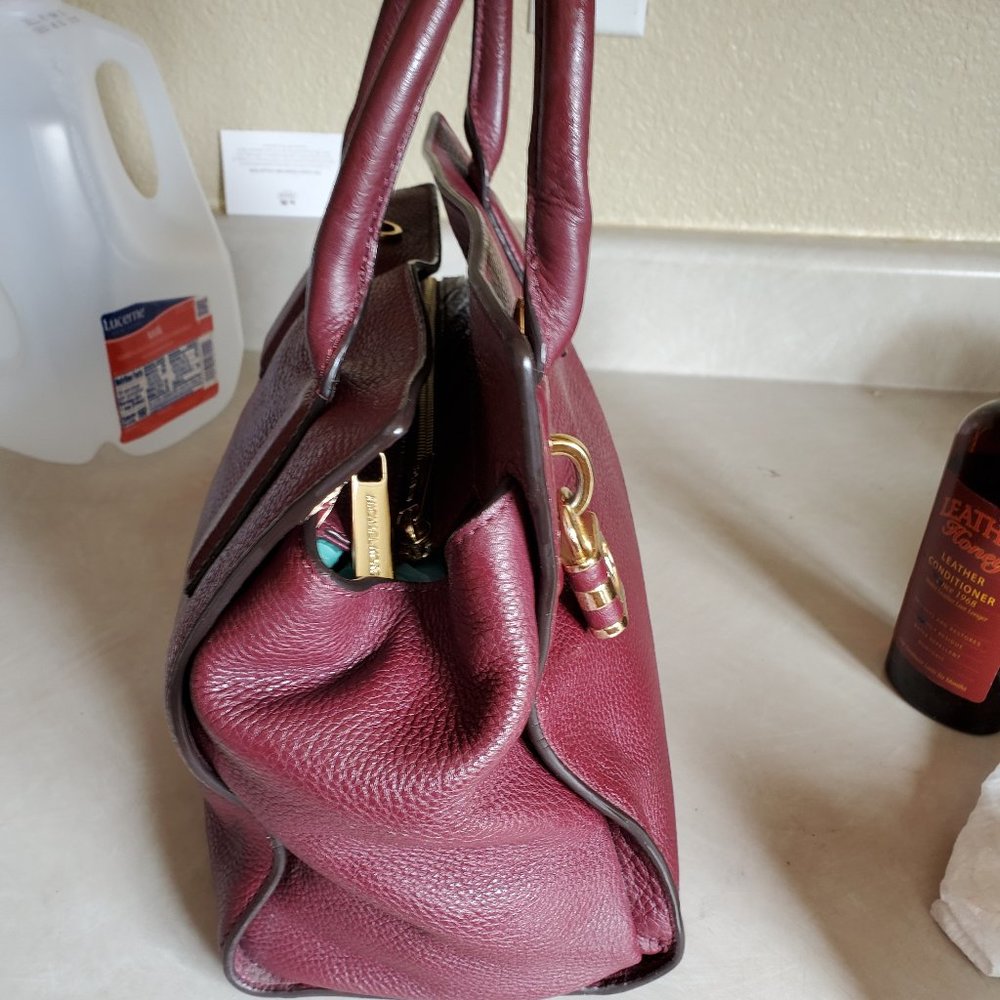 Euc Michael Kors Mckenna Leather Shoulder Bag Purse - Picture 4 of 15